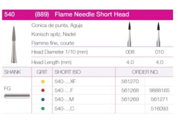 Flame Needle Short Head 540-008 Flame Needle Short Head 