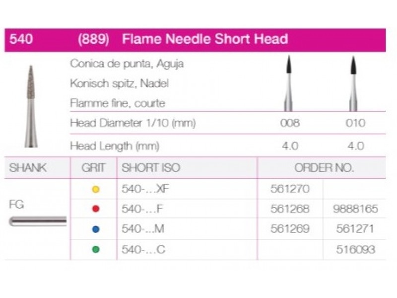 Flame Needle Short Head 540-010 Flame Needle Short Head 